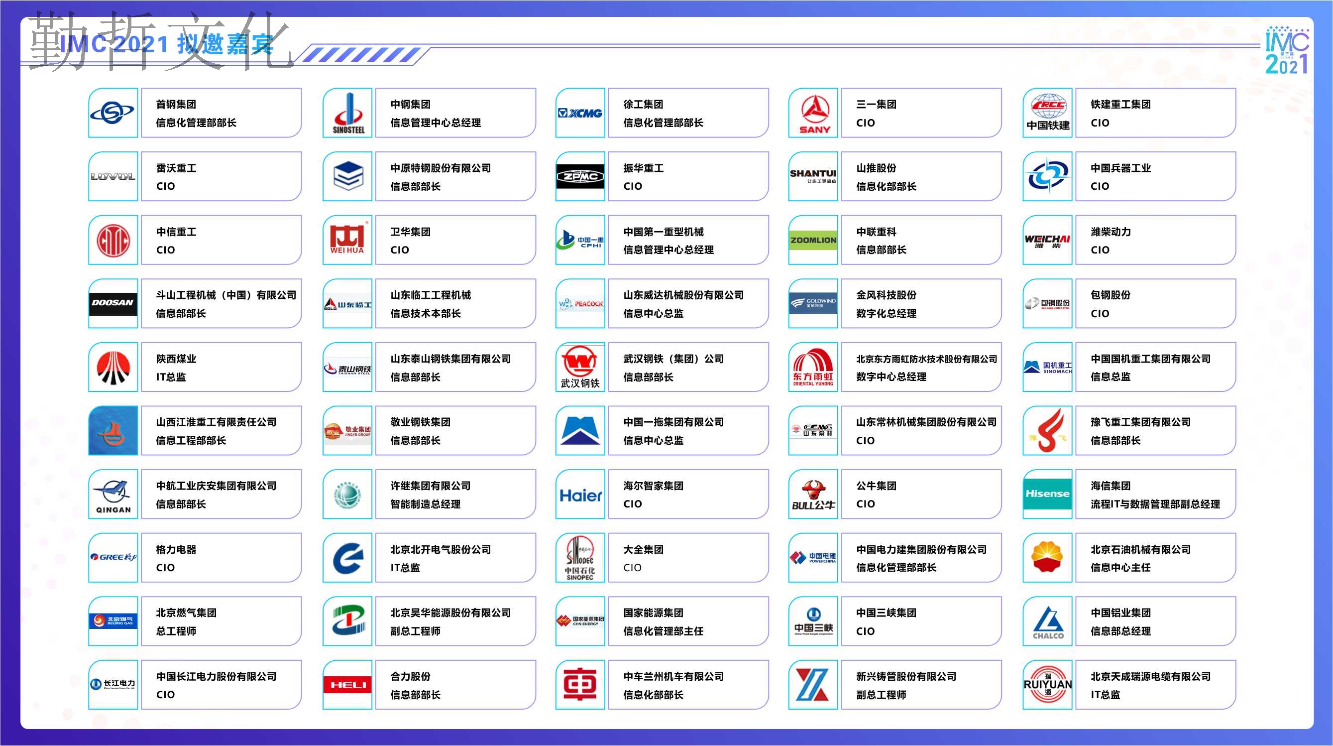 IMC2021第三屆中國智造CIO峰會(huì)