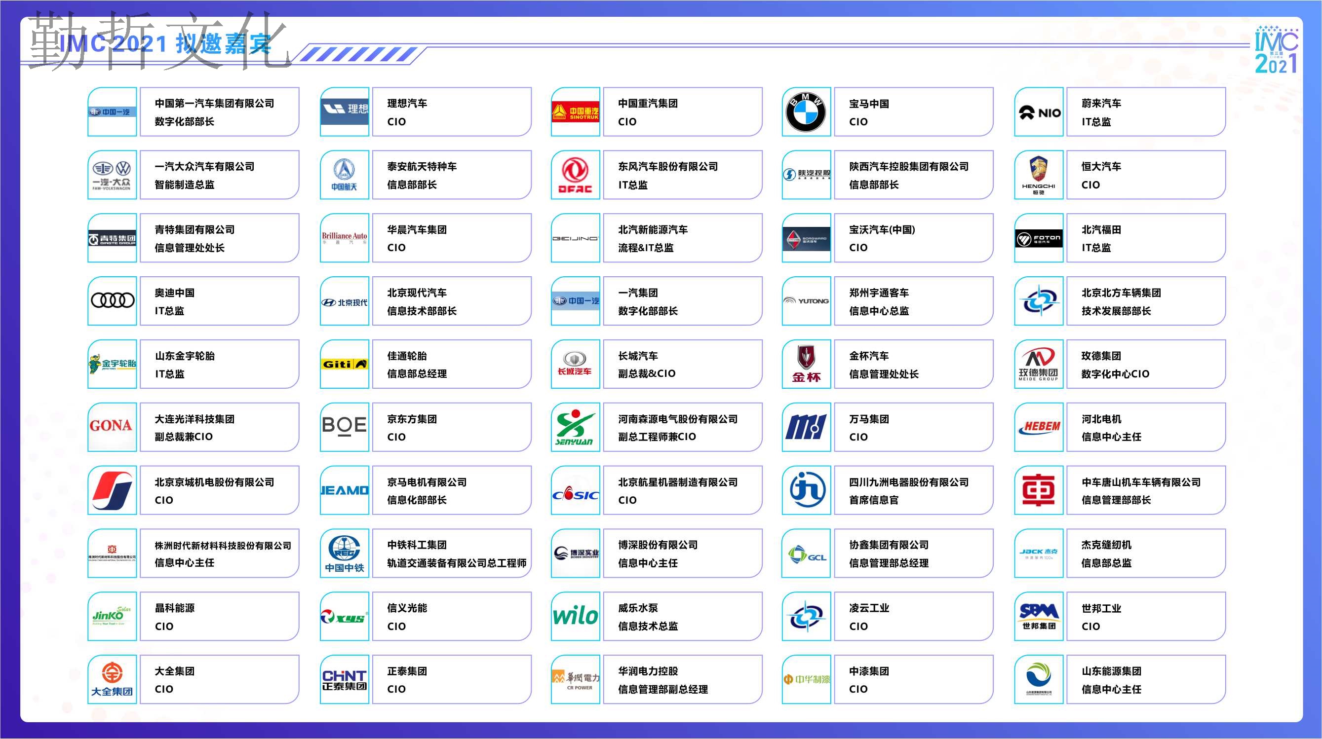 IMC2021第三屆中國智造CIO峰會(huì)